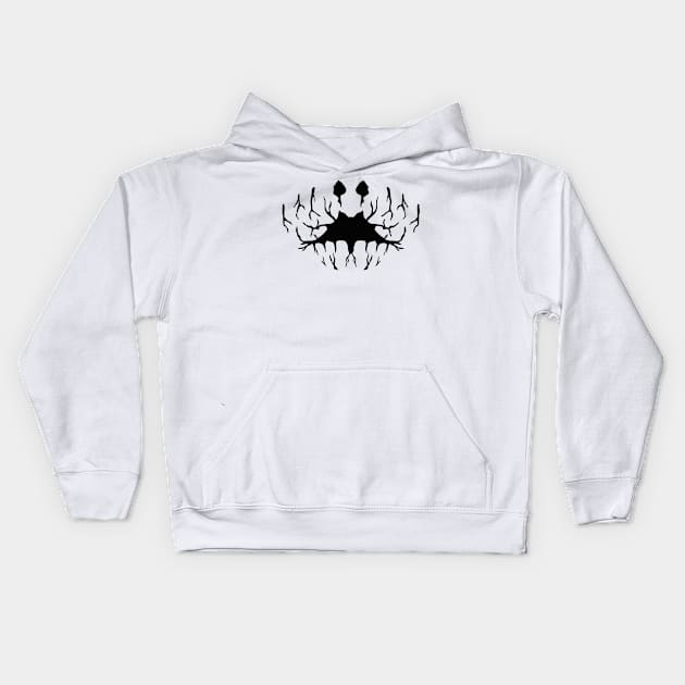 Nightmare Smile Jack Skellington Face Mask Kids Hoodie by GoodArt